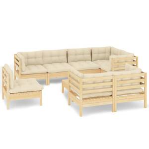 Garten-Lounge-Set Weiß - Massivholz - 64 x 29 x 64 cm