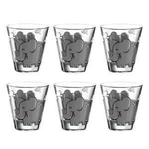 Kinderbecher Bambini 6er Set Grau - Glas - 9 x 9 x 9 cm