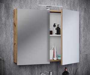 Spiegelschrank Badinos Braun - Holzwerkstoff - 60 x 59 x 12 cm