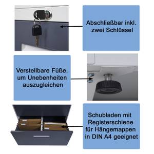 Hängeregisterschrank A10 Grau - Hellgrau