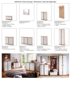 Sideboard Tortona 7 Weiß - Holzwerkstoff - Holzart/Dekor - 150 x 91 x 45 cm