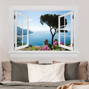 Fenster Ausblick vom Garten aufs Meer 160 x 120 cm