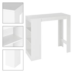 Table de bar 110x50x103cm blanc Blanc - Bois manufacturé - 50 x 103 x 110 cm