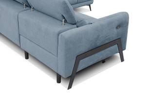 Ecksofa Scala (5-Sitzer mit Relax) Blau - Ecke davorstehend rechts