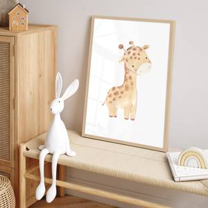 Giraffe gerahmtes Poster 13 x 18 cm