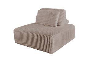 Hocker WIOLO SOFT mit Rückenkissen Cord Taupe