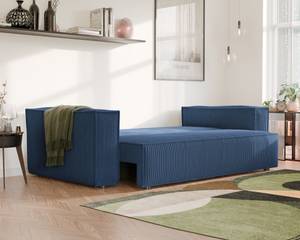 Sofa Bali Blau - Holzwerkstoff - 255 x 59 x 105 cm