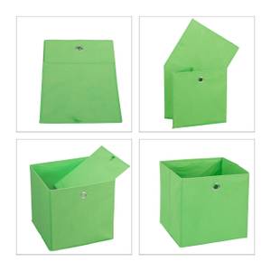 Lot de 4 bacs de rangement Vert - Argenté