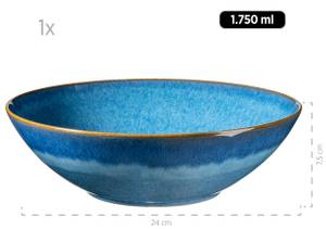 Schüssel Ossia (7-tlg) Blau - Keramik - 17 x 8 x 17 cm