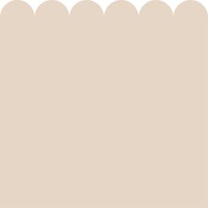 Wandaufkleber Border Scallop Form Beige