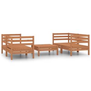 Garten-Lounge-Set Braun - Massivholz - Holzart/Dekor - 64 x 29 x 64 cm