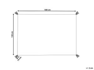 Kuscheldecke DIBRUGARH Naturfaser - 130 x 1 x 180 cm