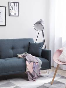 3-Sitzer Sofa LUCAN Blau - Dunkelblau - Silber