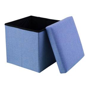 Sitzhocker Sitzwürfel Fußhocker Hocker Blau - Textil - 30 x 30 x 30 cm