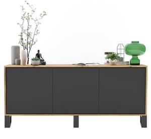 Sideboard APOLLO Graphit - Eiche Wotan Dekor