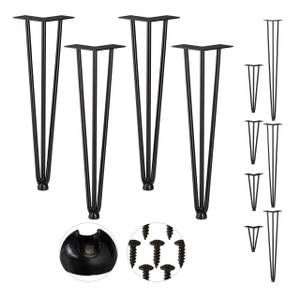 4er Set Hairpin Legs mit 3 Streben Höhe: 45 cm