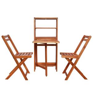 Bistro-Set (3-teilig) 44013 Braun - Massivholz - Holzart/Dekor - 50 x 116 x 83 cm