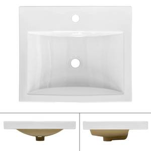 Vasque rectangulaire 545x16x415 cm blanc Blanc - Céramique - 54 x 16 x 63 cm