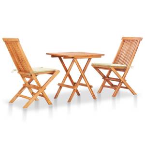 Bistro-Set-k325 ( 3-tlg ) Beige - Massivholz