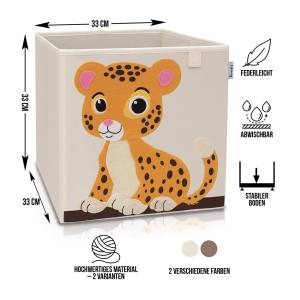 Lifeney Aufbewahrungsbox mit Tiger Motiv Kunststoff - 33 x 38 x 4 cm