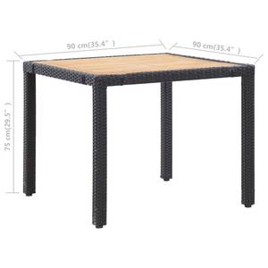 Garten-Essgruppe (5-teilig) 3001857-3 Schwarz - Braun - Tiefe: 90 cm