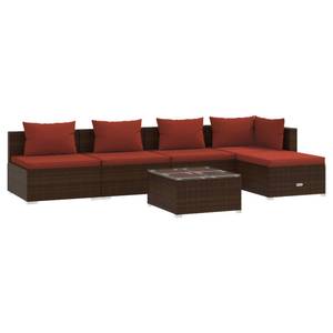 Garten-Lounge-Set (6-teilig) 3013632-11 Braun - Rot - Rotbraun - Anzahl Teile im Set: 6