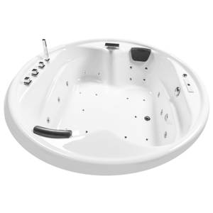 CLASSIC Indoor Whirlpool XXL Gomera Rund Weiß - Kunststoff - 182 x 64 x 182 cm