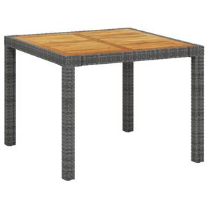 Garten Essgruppe (3-teilig) 3002195-3 Grau - Kunststoff - Polyrattan - 90 x 75 x 90 cm