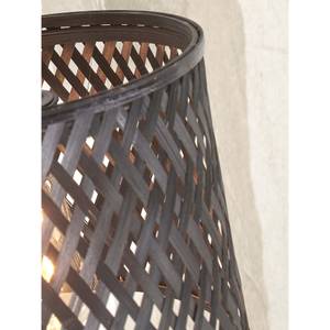 Dekorative Tischleuchte JAVA Schwarz - Kunststoff - Rattan - 9 x 46 x 9 cm