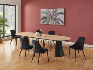 Table extensible FELANIO Beige - Bois manufacturé - 103 x 76 x 406 cm