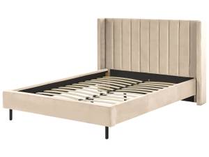 Doppelbett VILETTE Beige - Schwarz