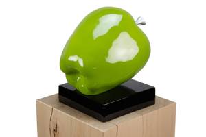 Skulptur An Apple a Day Grün - Kunststein - Kunststoff - 32 x 31 x 24 cm