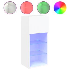 TV-Schrank mit LED-Leuchten D307 Weiß