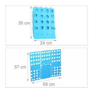 Lot de 3 planches à plier le linge Bleu - Matière plastique - 57 x 1 x 68 cm
