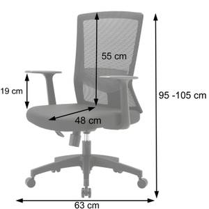 Bürostuhl J90 Schwarz - Grau