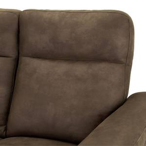 3-Sitzer Relaxsofa Selesta Braun - Metall - Textil - 96 x 101 x 222 cm