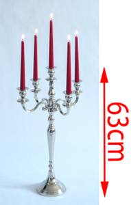 Kerzenleuchter 5-armig Silber - Metall - 36 x 63 x 36 cm