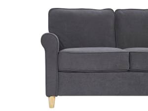 3-Sitzer Sofa RONNEBY Dunkelgrau - Grau - Eiche Hell