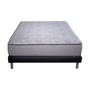 Matelas+sommier Cosmos White 90x190 Matelas mousse 90x190 mémo Sommier noir - Noir
