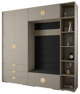 Garderobe Inova 4 Z10 Schwarz - Gold - Grau - Gold