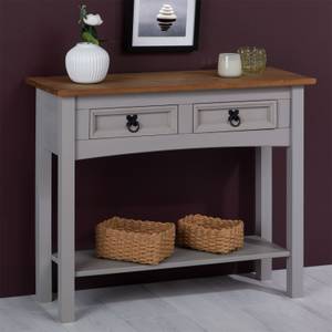 Table console RAMON Gris - Bois massif - 88 x 73 x 32 cm