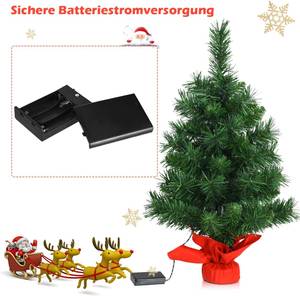 60cm LED Künstlicher Weihnachtsbaum Grün - Kunststoff - 40 x 60 x 40 cm