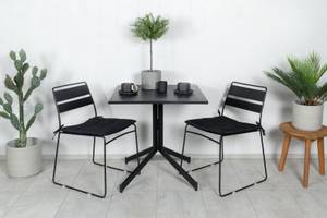 Gartenmöbel-Set Way Schwarz - Metall - 70 x 72 x 70 cm