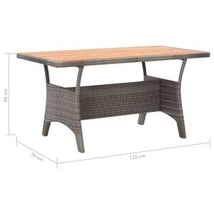 Gartentisch 3013013 Grau - Massivholz - Holzart/Dekor - 70 x 66 x 120 cm