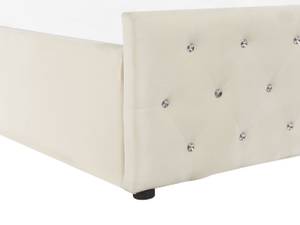 Lit double AMIENS Beige - Crème - Largeur : 151 cm