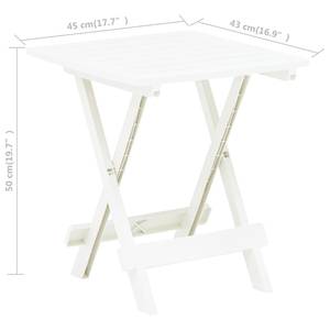 Table de jardin 3000494 Blanc - Matière plastique - 43 x 50 x 45 cm