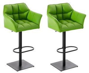 Tabouret de bar Damaso Lot de 2 Vert - Noir