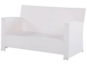 Sitzgruppe MARINO 4-tlg Grau - Weiß - Polyrattan - 146 x 83 x 71 cm