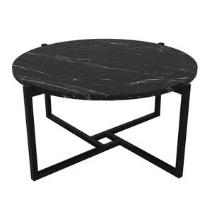 Couchtisch Noce in Marmoroptik Schwarz Schwarz - Holzwerkstoff - 73 x 36 x 73 cm