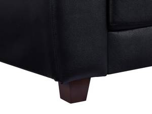 Canapé TASANI Noir - Cuir véritable - 92 x 95 x 205 cm